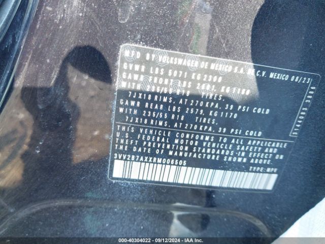 3VV2B7AXXRM006505 Volkswagen Tiguan 2.0t Se