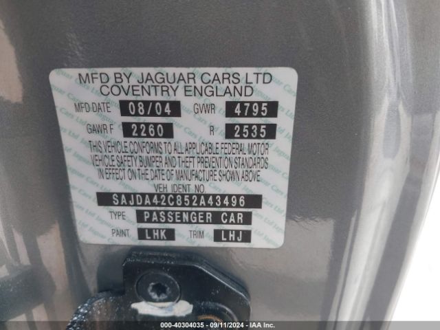 2005 JAGUAR XK8 SAJDA42C852A43496 Photo 8