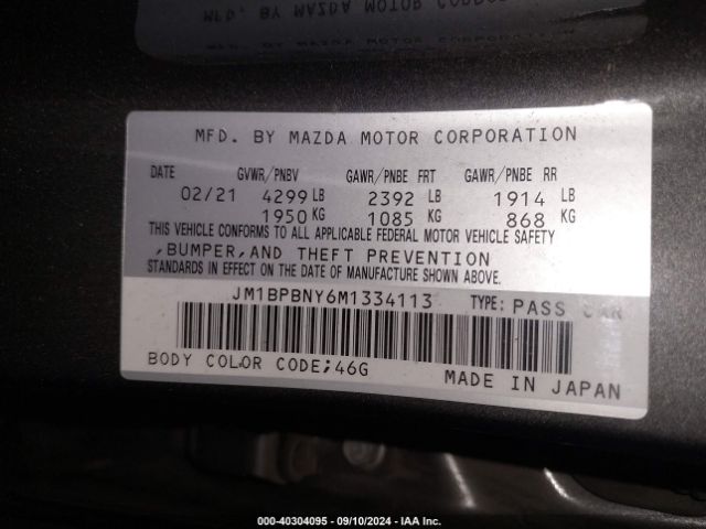 JM1BPBNY6M1334113 Mazda Mazda3 2.5 Turbo Premium Plus