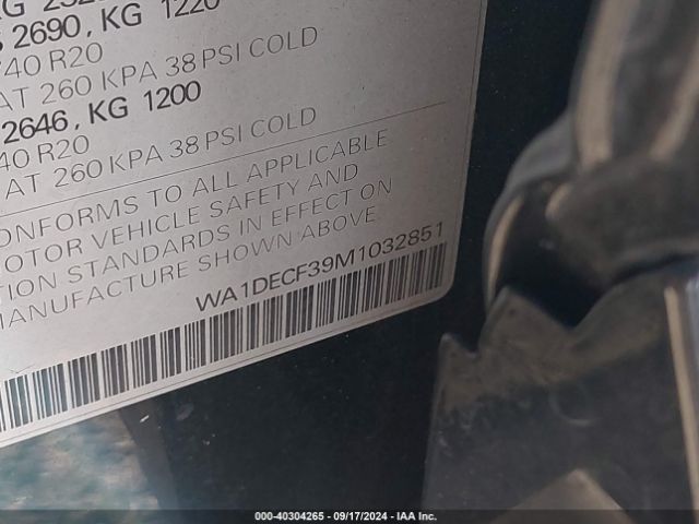 WA1DECF39M1032851 Audi Q3 Premium 45 Tfsi S Line Quattro Tiptronic