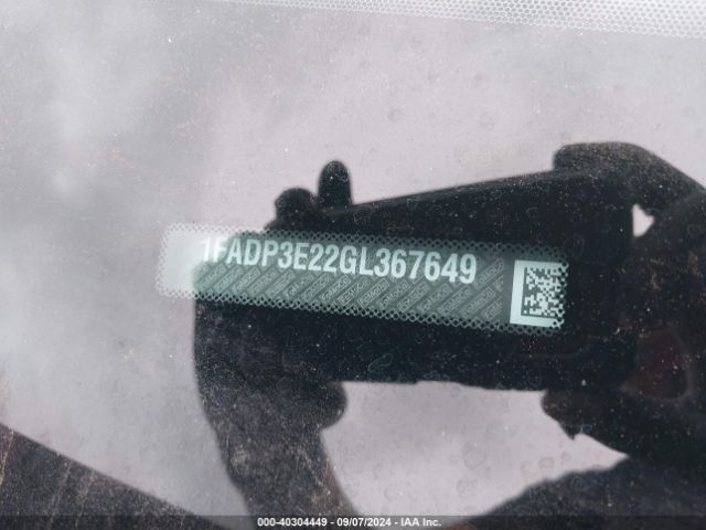 1FADP3E22GL367649 Ford FOCUS S