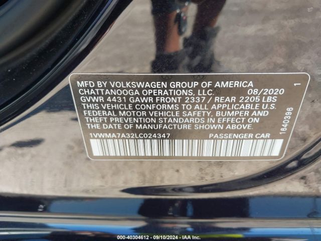 1VWMA7A32LC024347 Volkswagen Passat 2.0t R-line