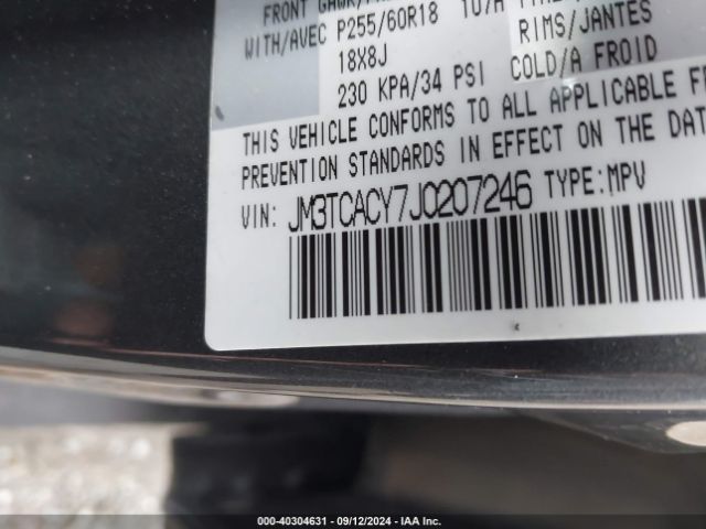 JM3TCACY7J0207246 Mazda Cx-9 Touring