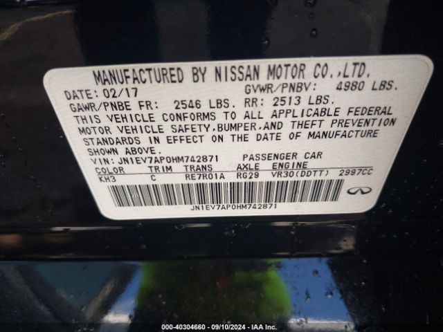 JN1EV7AP0HM742871 Infiniti Q50 3.0t Signature Edition
