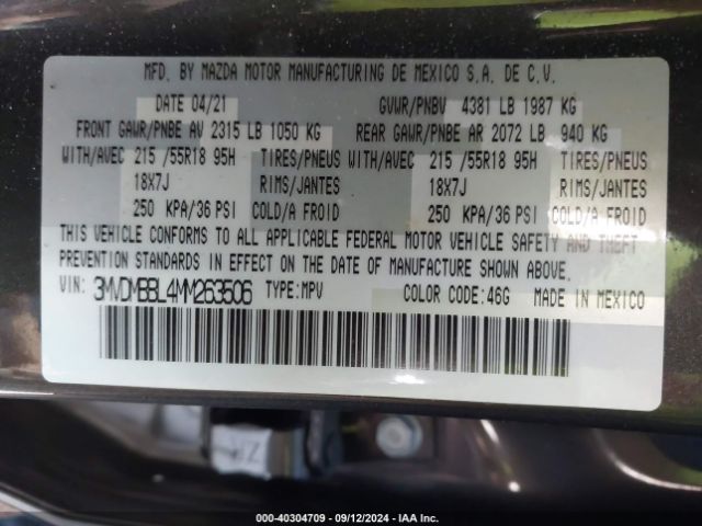 3MVDMBBL4MM263506 Mazda Cx-30 Select