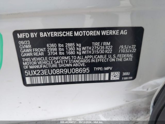 5UX23EU08R9U08695 BMW X5 Xdrive40i