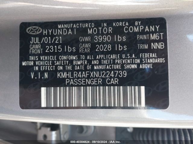 KMHLR4AFXNU224739 Hyundai Elantra N Line