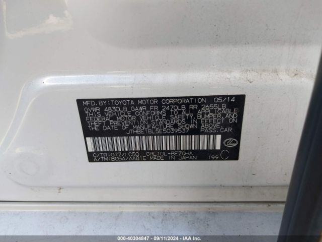 JTHBE1BL5E5039537 Lexus GS 350