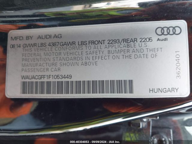 WAUACGFF1F1053449 Audi A3 1.8t Premium