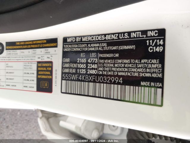 55SWF4KBXFU032994 Mercedes-Benz C 300 4matic/luxury 4matic/sport 4matic