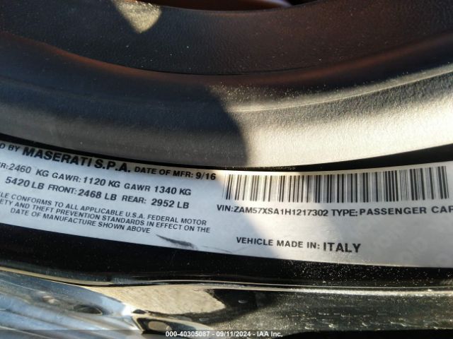 ZAM57XSA1H1217302 Maserati Ghibli