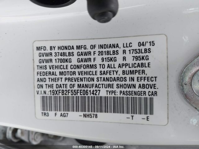 19XFB2F55FE061427 Honda Civic Lx