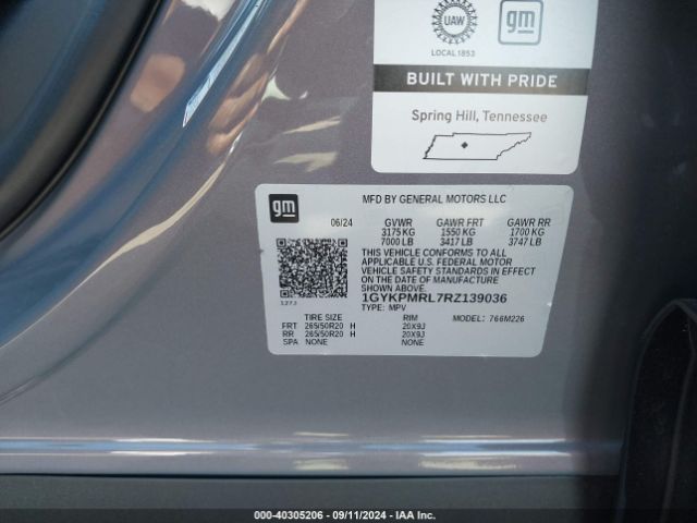 1GYKPMRL7RZ139036 Cadillac Lyriq Tech W/1sa
