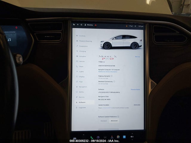 Tesla Model X 75d/p100d/p90d 2016 5YJXCBE41GF007418 Image 18