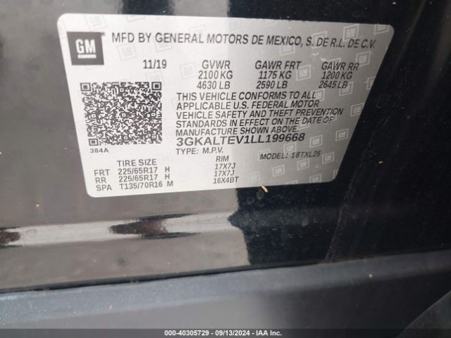 3GKALTEV1LL199668 GMC Terrain Awd Sle
