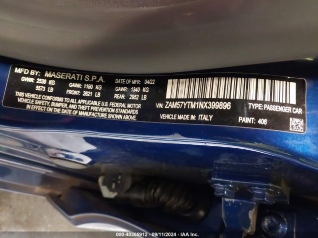 ZAM57YTM1NX399896 Maserati Ghibli Modena Q4