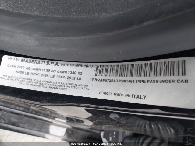 ZAM57XSA3J1281461 Maserati Ghibli
