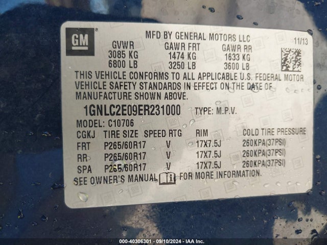 Chevrolet Tahoe Commercial Fleet 2014 1GNLC2E09ER231000 Image 9