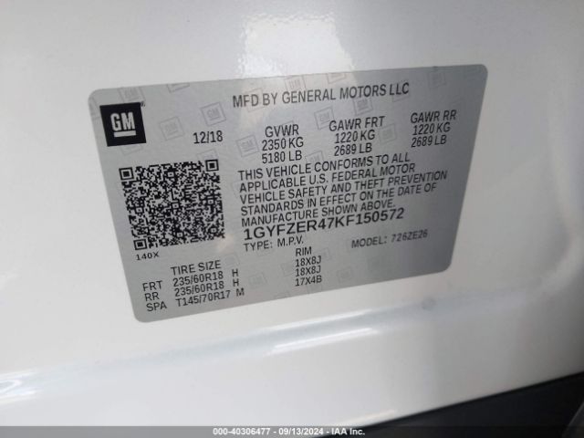 1GYFZER47KF150572 Cadillac XT4 SPORT