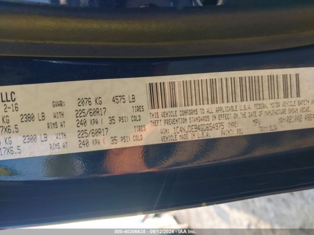 1C4NJDEB4GD654975 Jeep Compass High Altitude Edition