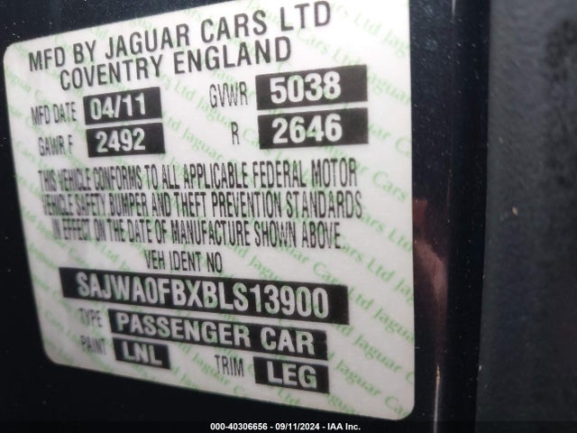 2011 JAGUAR XF SAJWA0FBXBLS13900 Photo 8