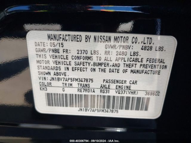 JN1BV7AP5FM347875 Infiniti Q50 SPORT