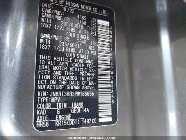 Nissan Rogue Sv Intelligent Awd 2023 JN8BT3BB3PW185656 Image 9