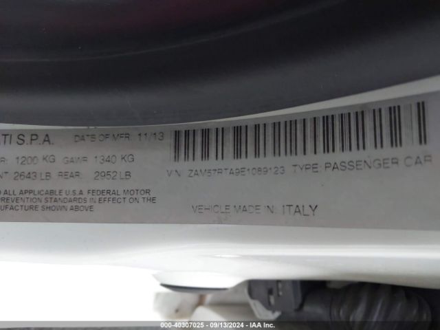ZAM57RTA9E1089123 Maserati Ghibli S Q4