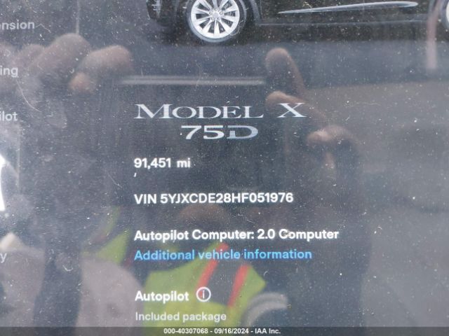 5YJXCDE28HF051976 Tesla Model X 100d/75d/90d