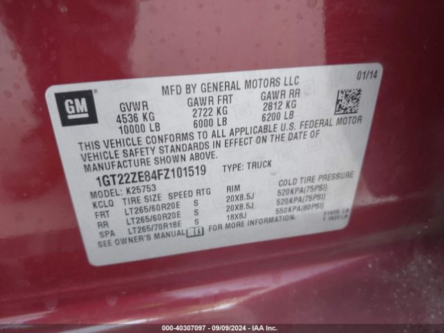 1GT22ZE84FZ101519 GMC Sierra 2500hd Slt