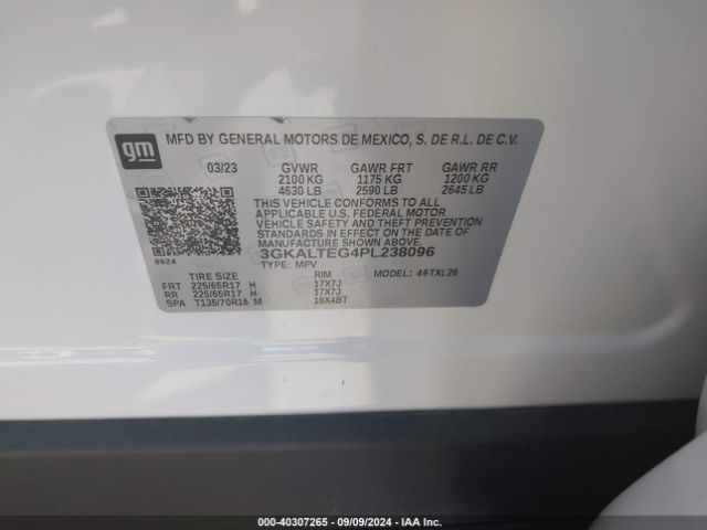 3GKALTEG4PL238096 GMC Terrain Awd Sle