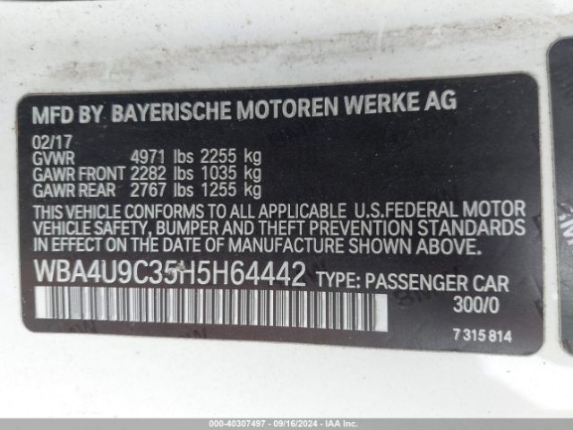 WBA4U9C35H5H64442 BMW 430i Xdrive