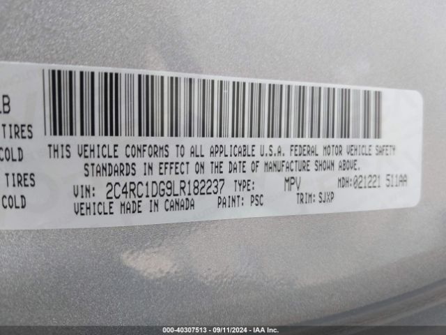 2C4RC1DG9LR182237 Chrysler Voyager Lxi