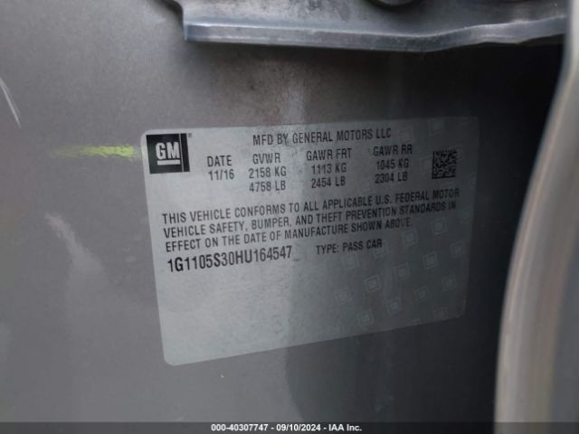 1G1105S30HU164547 Chevrolet IMPALA 1LT