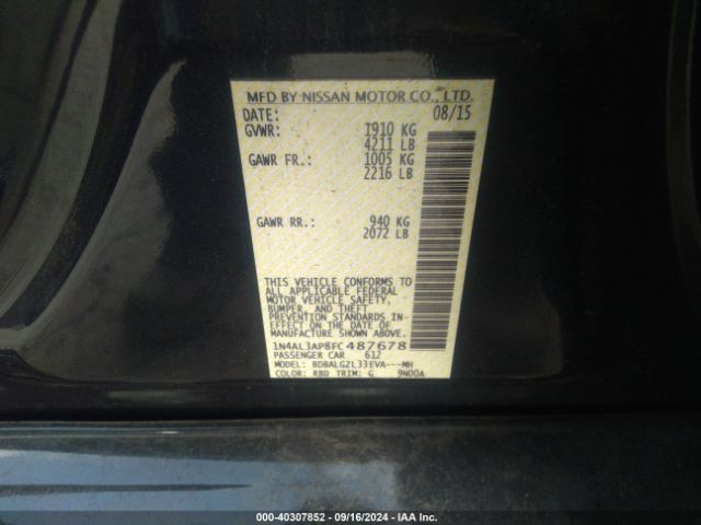1N4AL3AP8FC487678 Nissan Altima 2.5 S
