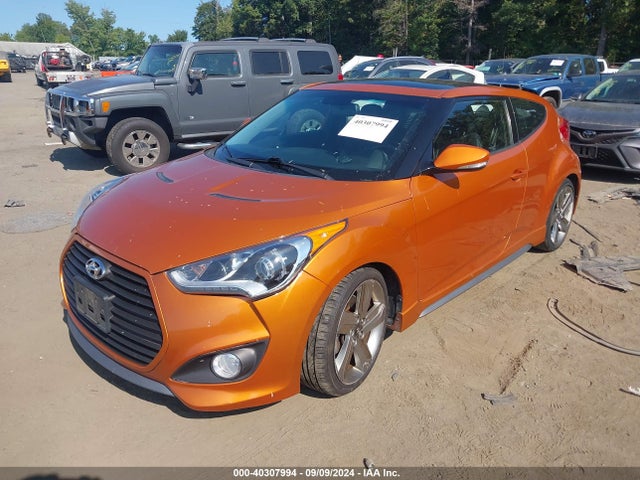 Hyundai Veloster Turbo W/black 2014 KMHTC6AE2EU209270 Image 2