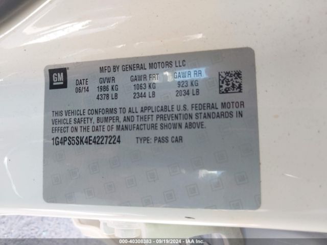 1G4PS5SK4E4227224 Buick Verano Leather Group