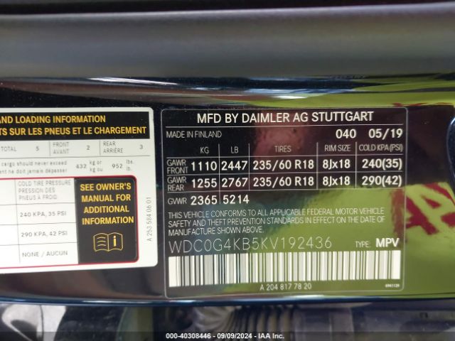 WDC0G4KB5KV192436 Mercedes-Benz Glc 300 4matic