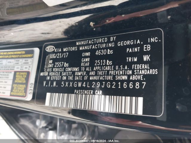 5XXGW4L29JG216687 KIA Optima Sx Turbo