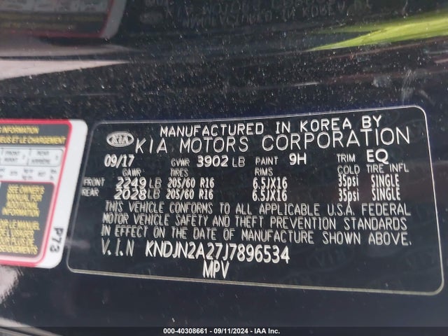KIA Soul 2018 KNDJN2A27J7896534 Image 9