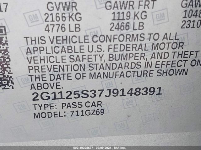 2G1125S37J9148391 Chevrolet IMPALA 2LZ