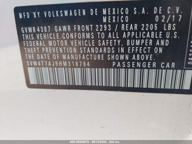 3VW4T7AJ9HM318794 Volkswagen JETTA GLI