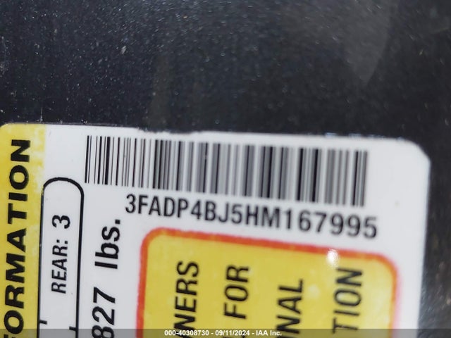 Ford FIESTA SE 2017 3FADP4BJ5HM167995 Image 9