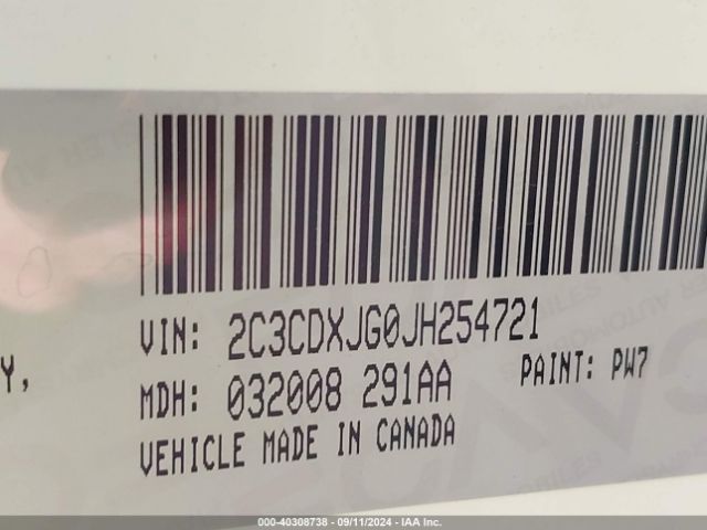 2C3CDXJG0JH254721 Dodge Charger Gt Awd
