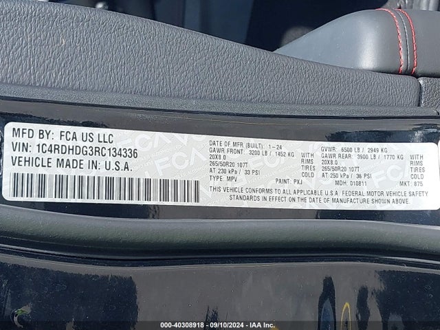 Dodge Durango Gt Plus Rwd 2024 1C4RDHDG3RC134336 Image 9