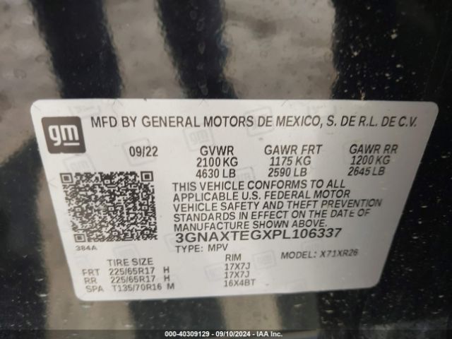 3GNAXTEGXPL106337 Chevrolet Equinox Awd 2fl