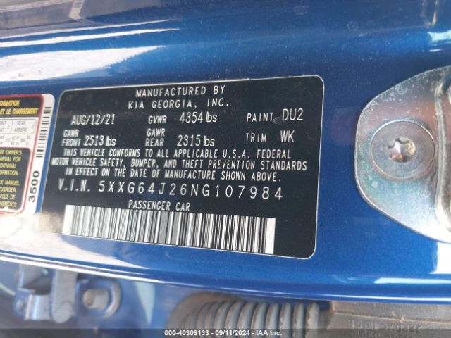 5XXG64J26NG107984 KIA K5 Gt-line