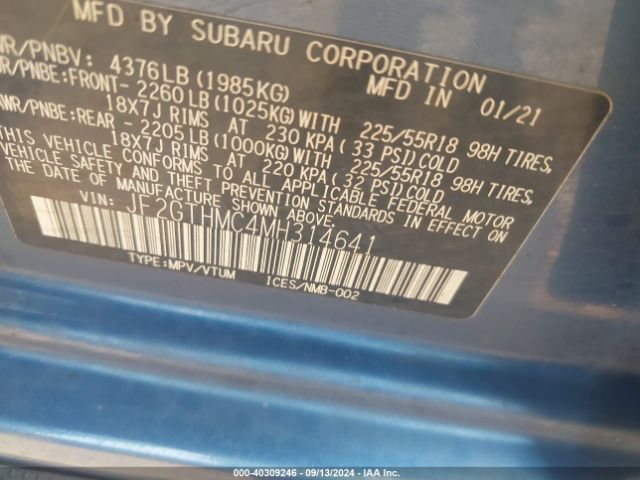 JF2GTHMC4MH314641 Subaru Crosstrek Limited