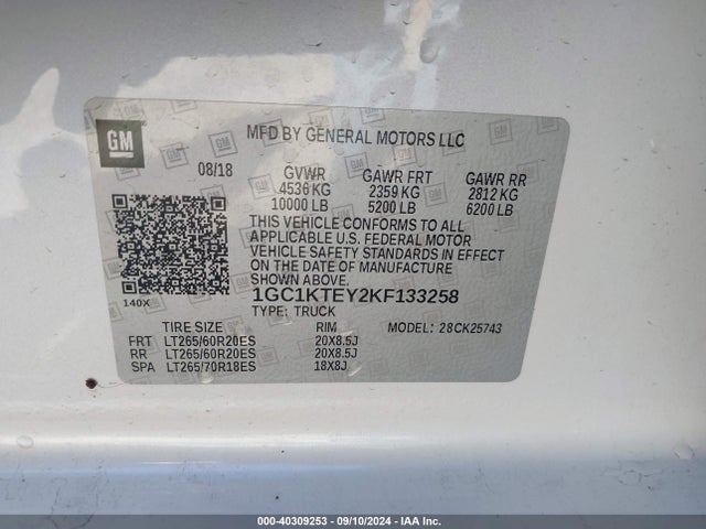 Chevrolet Silverado 2500hd Ltz 2019 1GC1KTEY2KF133258 Image 9