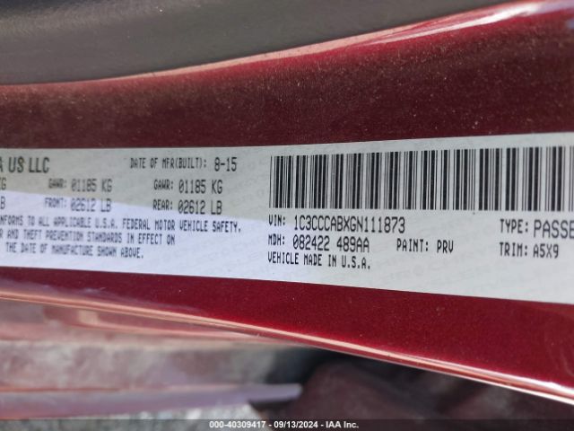 1C3CCCABXGN111873 Chrysler 200 Limited